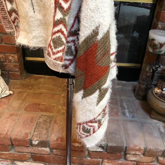 Italy Design High Low Aztec Native Vest Jacket M - Picture 4 of 12